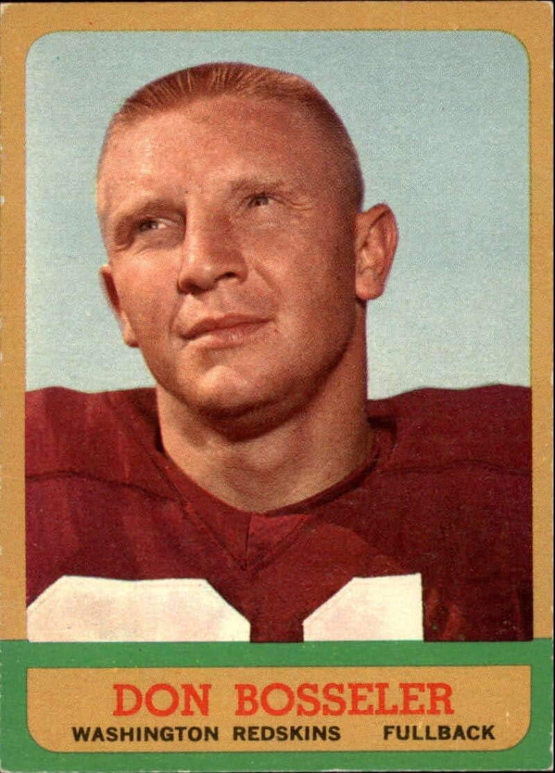1963 Topps Series 2 Football #162 Don Bosseler SP Wash DC Football Club Official NFL TCG Trading Card (SCAN SHOWS ACTUAL CARD YOU WILL RECEIVE)