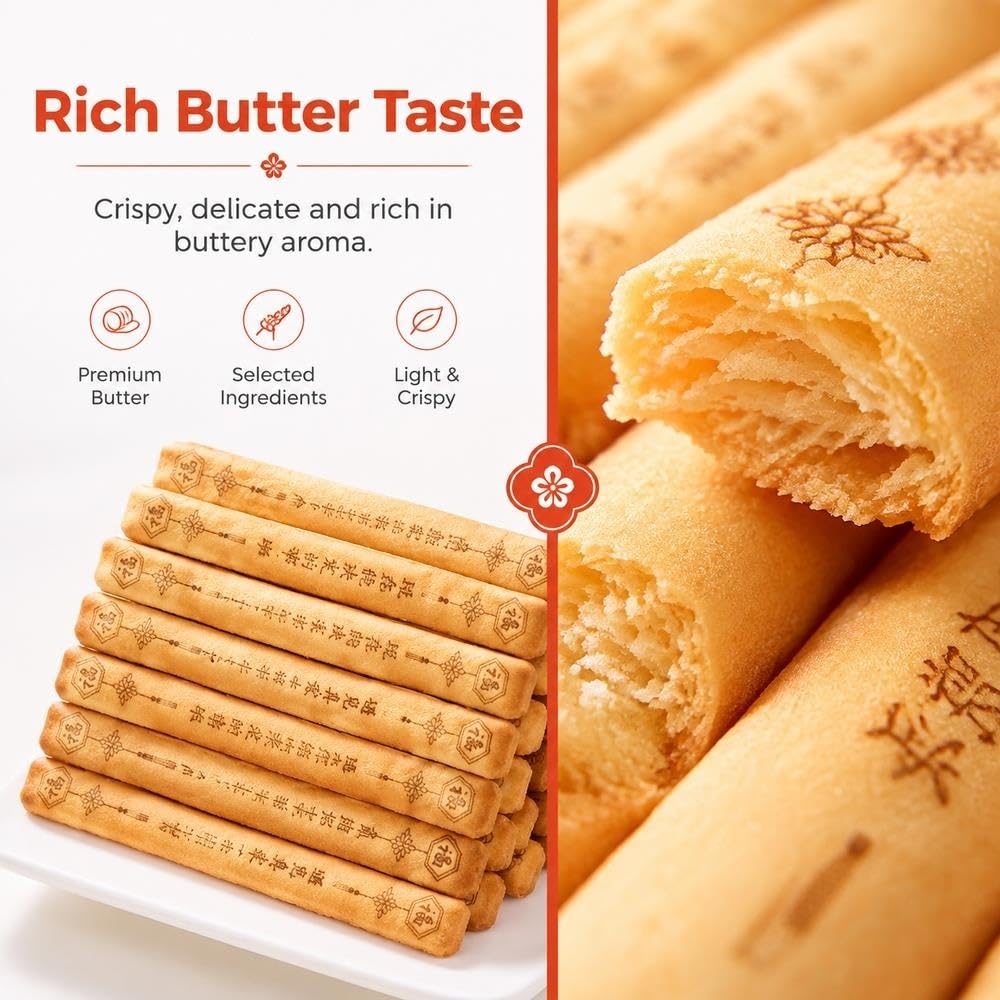 Biscotti al burro con fortuna, snack croccanti in lattina