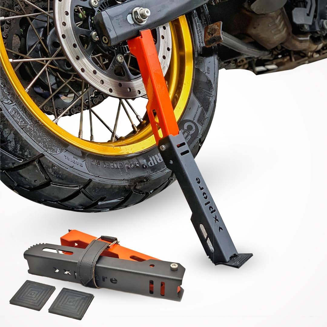 Xplore Moto Jack for Bike Chain Maintenance, Cleaning, and Puncture Check Assistance – Compatible with Double-Sided Swingarm Bikes, Motorcycles Under 300kg (Orange)-picture-28