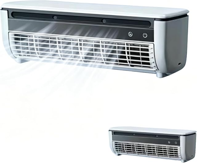 Portable Air Conditioner, Air Humidification Function,Mini Split Air Conditioner With Ice Mist Spray, Ductless Ac Unit Wall Mounted No Window, Rechargeable Small Air Conditioner For Bedroom (White)