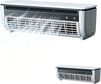 Small Mini Split Air-Conditioner, Ductless AC Unit,Wall Mounted No Window AC with Remote Control,3 Speed Portable Compact Cooling System for Kitchen Bedroom Small Space Home Office White