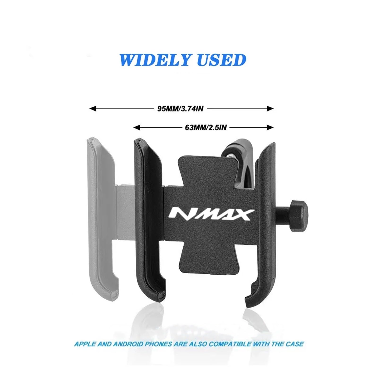 Soporte para teléfono móvil de aleación de alumini para NMAX 155 N-MAX 125 NMAX125 2015-2022 2023 Accesorios para Moto Soporte para Manillar De Teléfono Móvil para GPS(1)