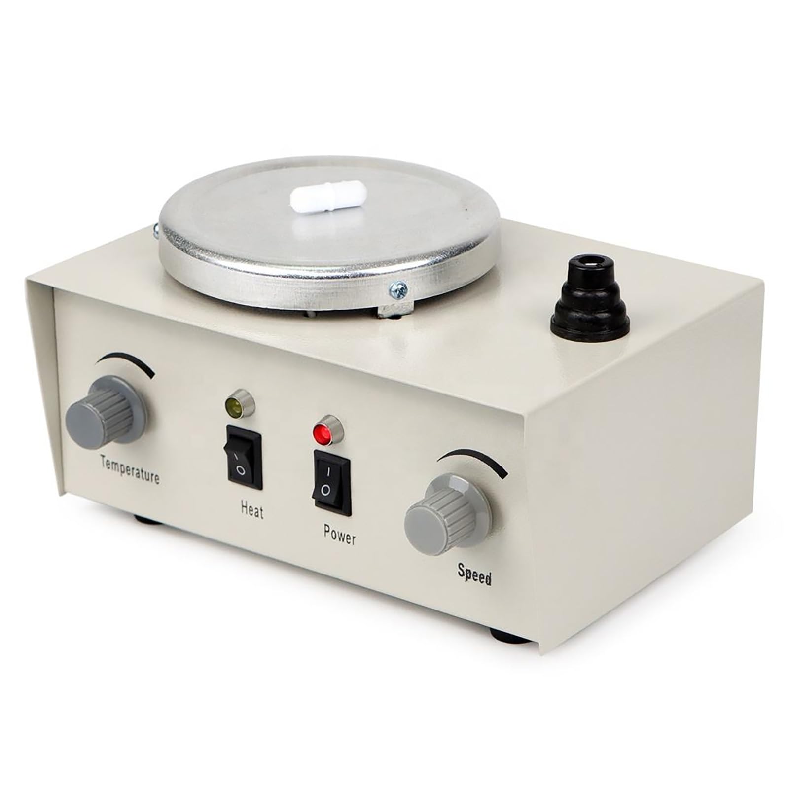 Agitador Magnético De Placa Calefactora, Mezclador De Control Dual De Calentamiento De Laboratorio De 1000 Ml Con Potencia De Agitación De 25 W Y Potencia De Calentamiento De 250 W, Regulación De