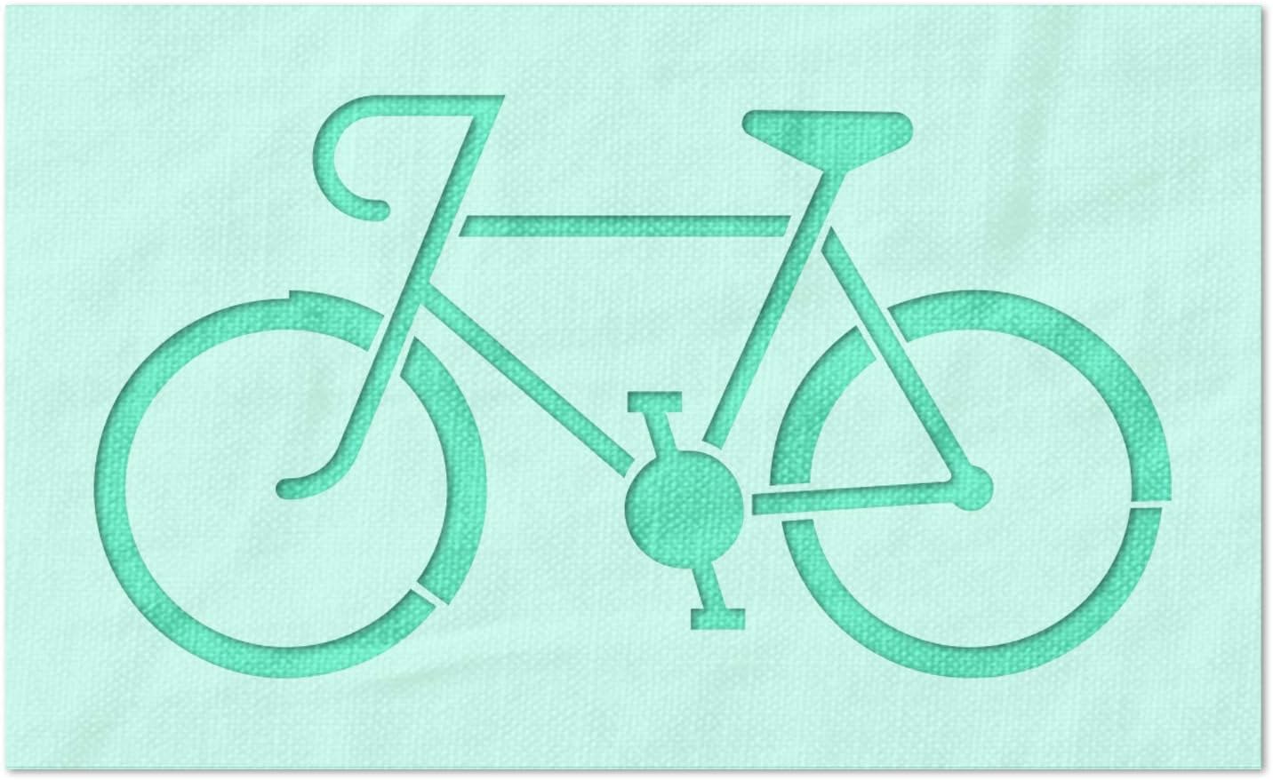 Stencil Stop Road Bike Stencil - Reusable for DIY Projects, Painting, Drawing, Crafts - 14 Mil Mylar Plastic (18 x 9.75 inches)