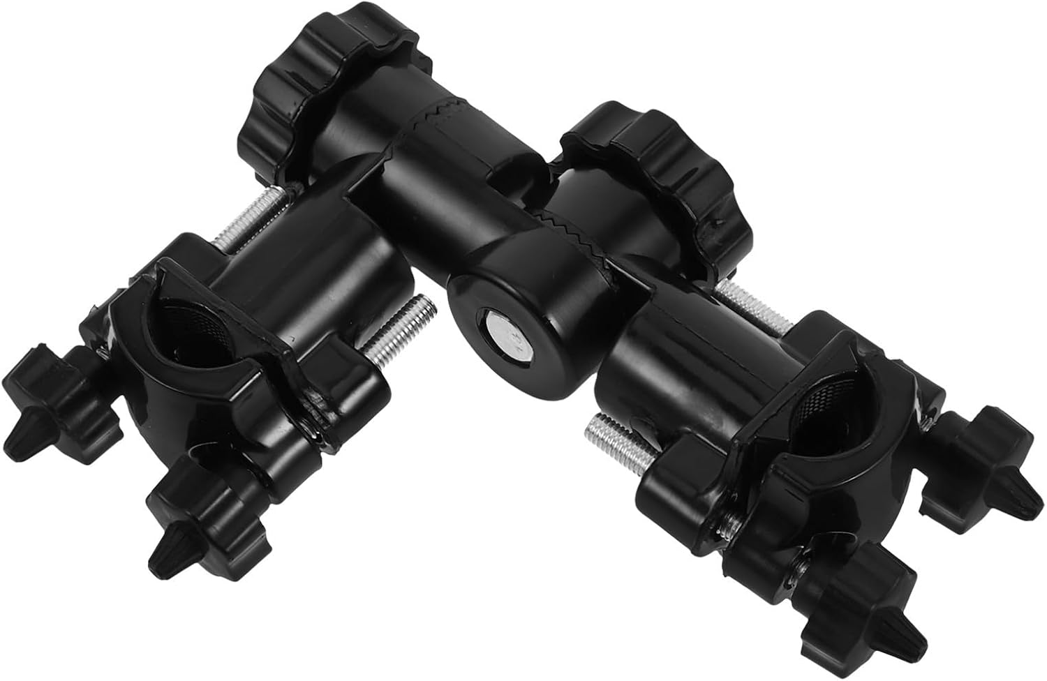 Black Plastic Umbrella Chair Clamp Holder Bracket with Quick Adjustment | Portable Waterproof Wear Resistant Clip, for Picnics and Other Activities