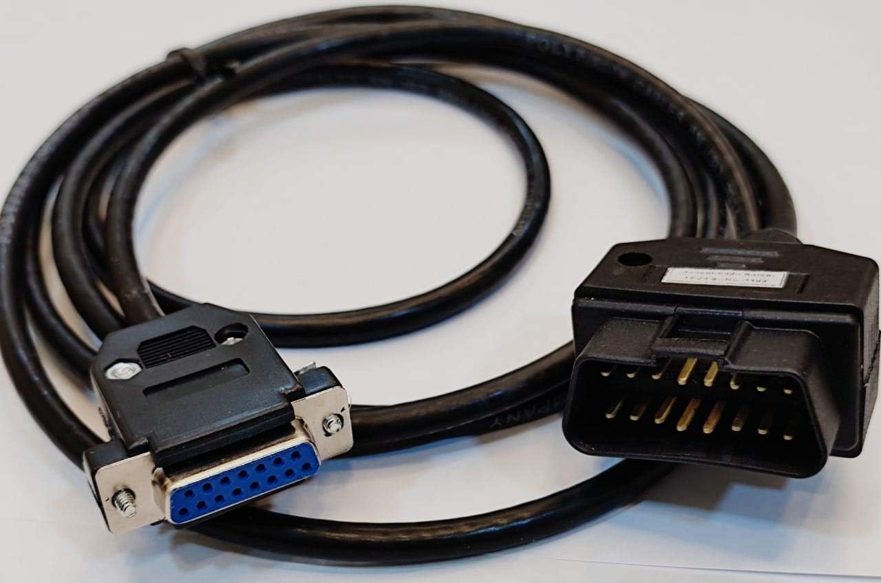 Ashok Leyland Scan Tool OBD-II Male to DB15 Female Extension Cable 2 Mtr (Black) OBDII Connector Car Motor Diagnostic Tool Cable (All Brand Scan Tool Supported * Terms Apply)