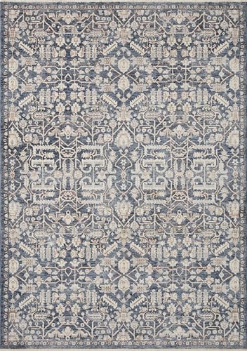 Loloi Amber Lewis Zuma Blue/Ivory 5'-3" x 7'-9" Area Rug
