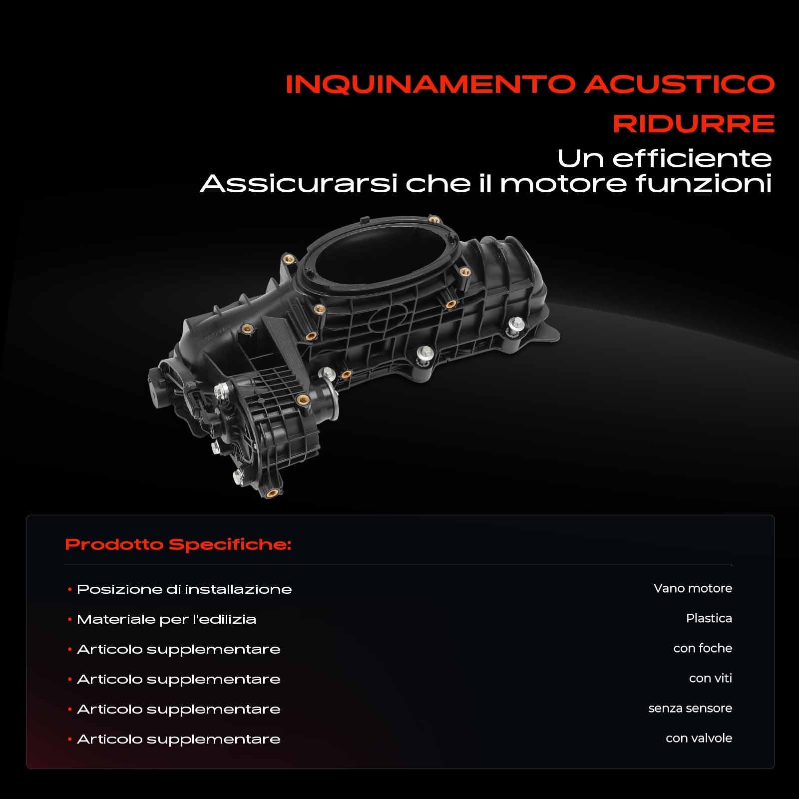 Frankberg Collettore di aspirazione diesel con attuatore della guarnizione | A6510900037; Compatibile con: Vitobus W639, Viano W639, Classe S V222 W222 X222, GLC X253, Sprinter 35-T Box B906