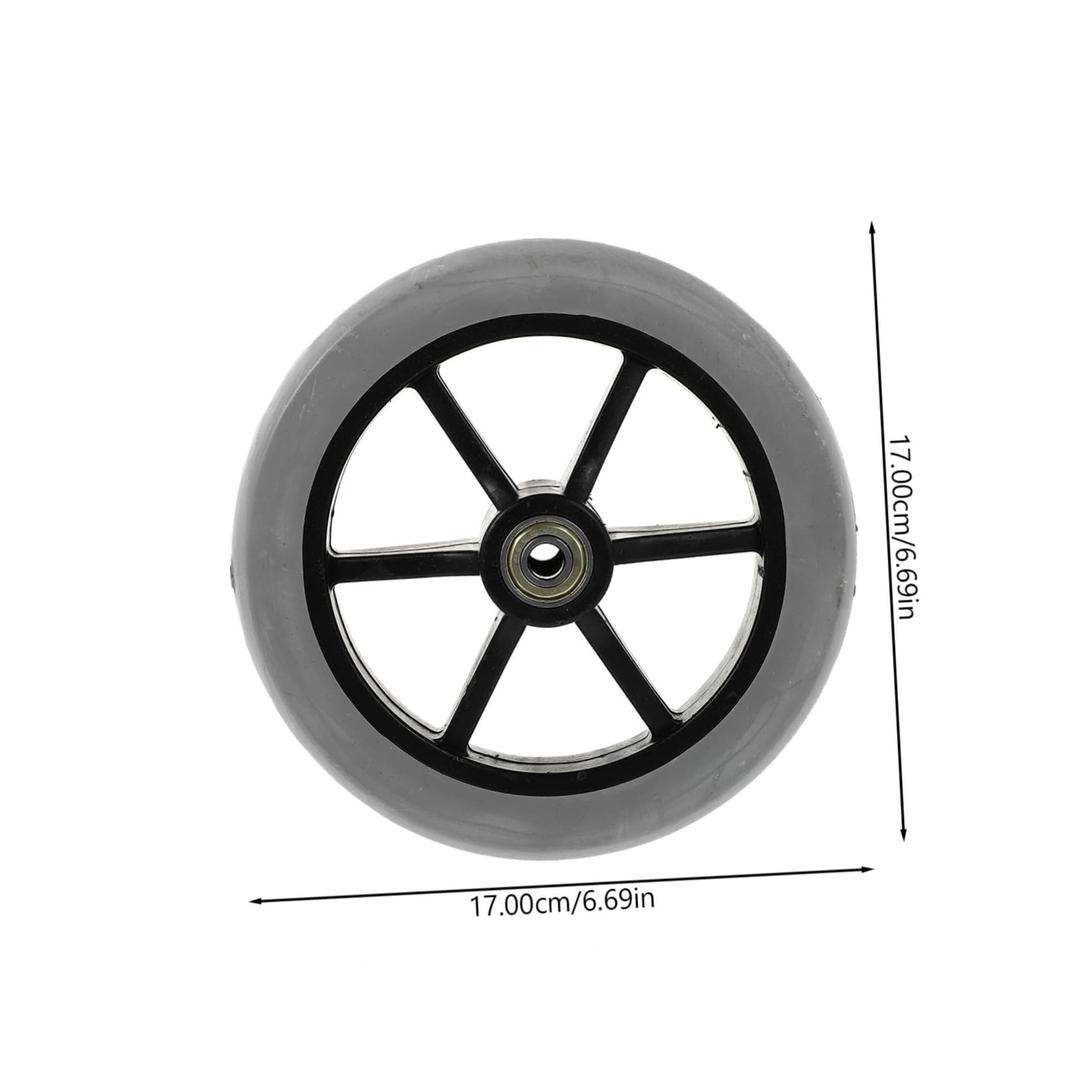Ruedas Delanteras para Silla de Ruedas, Recambio 4 Piezas Abs Pvc Acero | Repuesto Compatible Andador y Uso Interior o Exterior, Rodaje Suave y Resistente al Desgaste