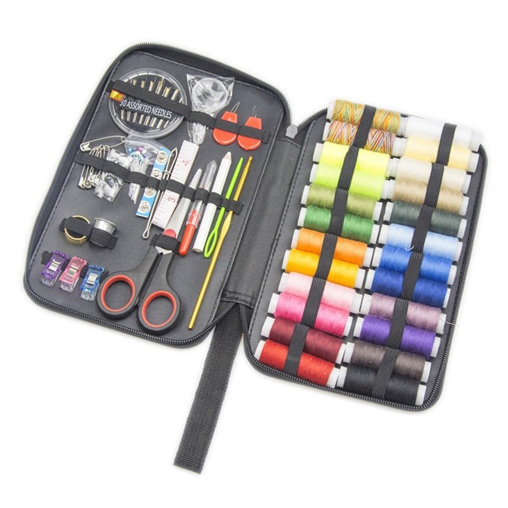 Kit de Costura portátil, Juego de Costura, Caja de Costura para el hogar, 94 Piezas, Caja de Almacenamiento de Costura