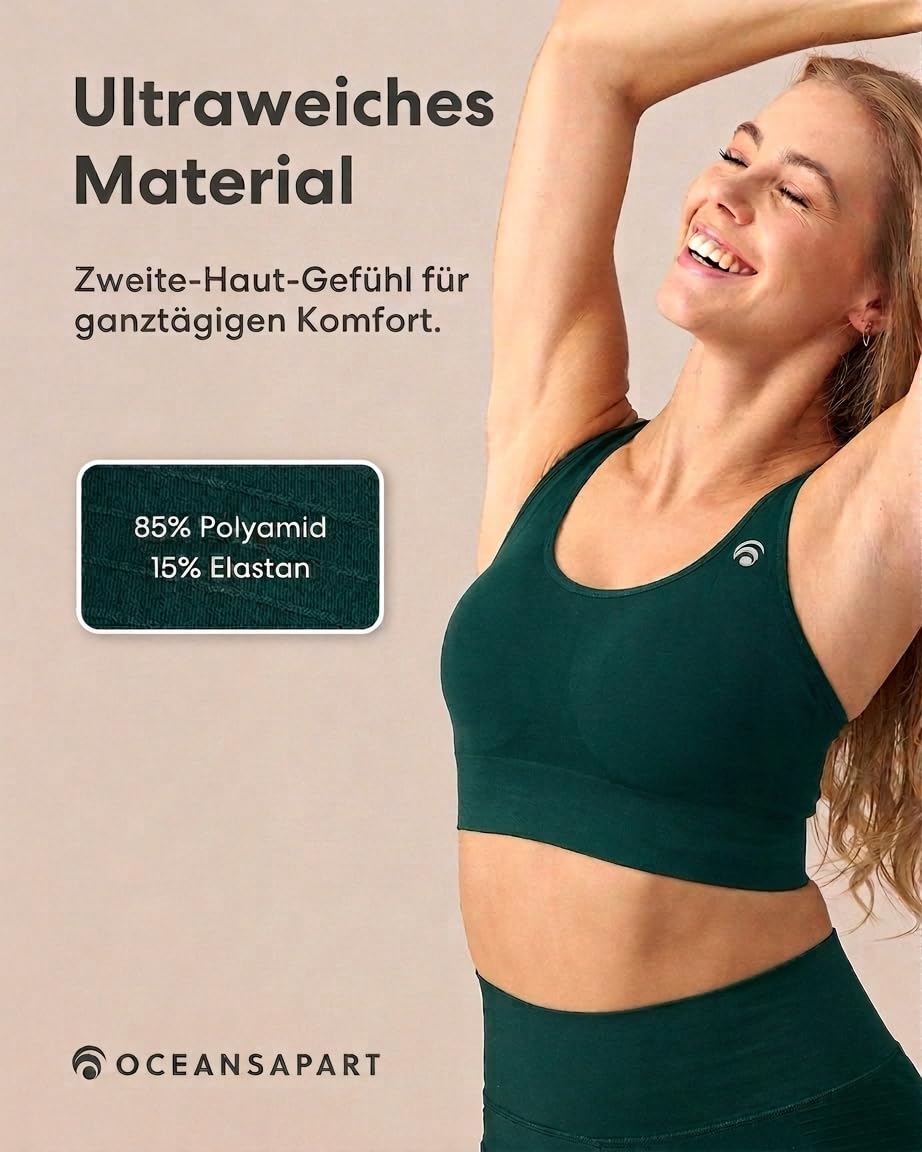 OCEANSAPART Beverly Pant - Sport Leggings Damen High Waist Scrunch | Performance-Stretch & Blickdicht – Nahtlos & Feuchtigkeitsableitend – Yogahose für Gym & Fitness