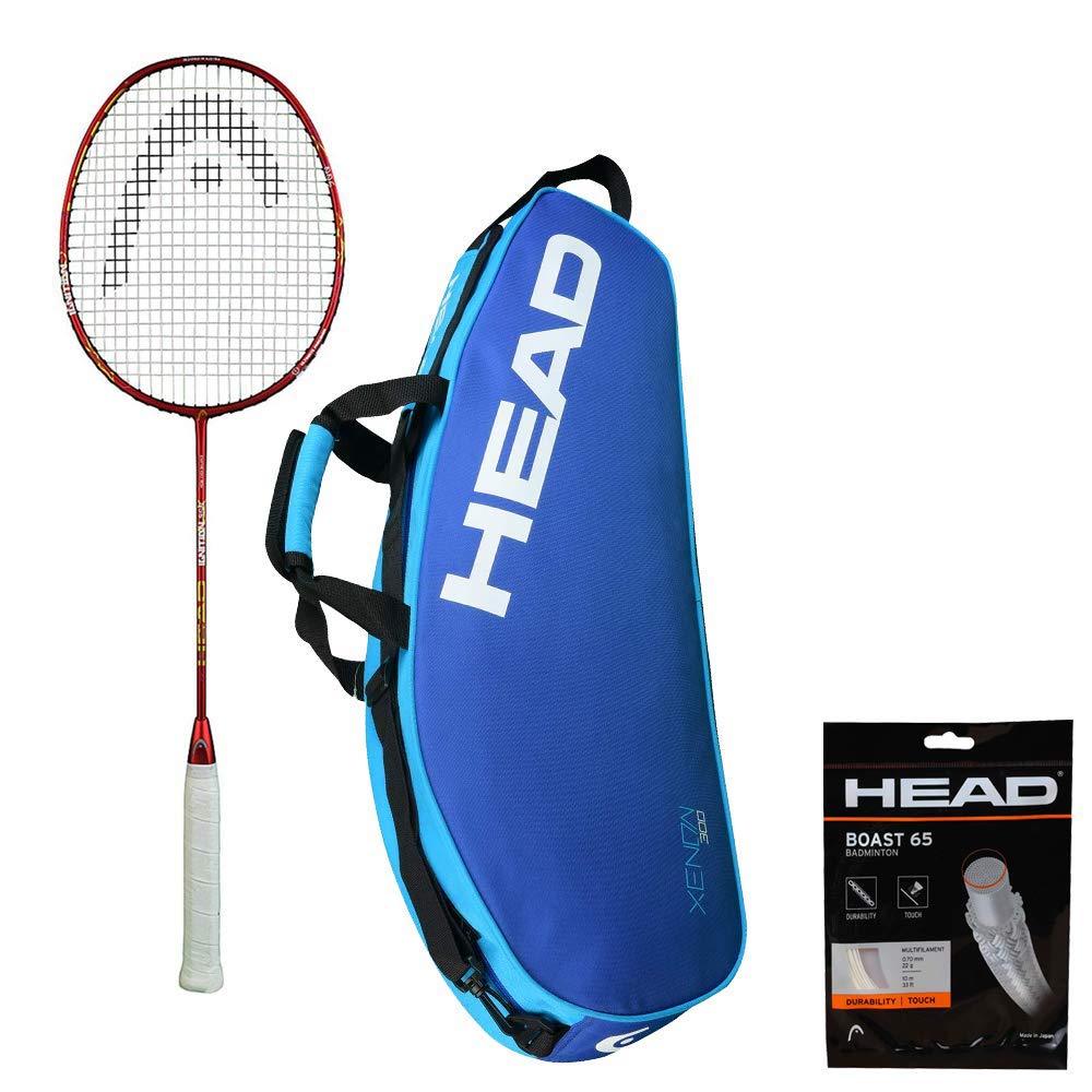 HEAD IGNITION 900 BADMINTON RACKET WITH KITBAG XENON 300 AND BOAST 65 BADMINTON STRING BLACK-image-15