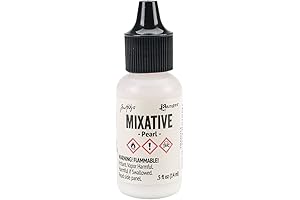 Tim Holtz Alcohol Ink Metallic Mixatives, Pearl Mixative Blending Solution for Alcohol Ink