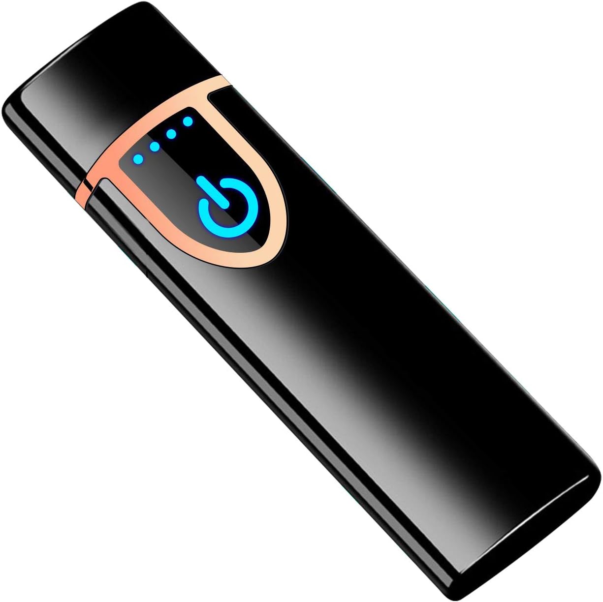 USB Rechargeable Electric Lighter - SHAREMORE Double Sided Windproof Coil Slim Lighter with Touch Controls, Portable Smart Fingerprint Sensor Ignition Tool Perfect for Cigarettes Smokers