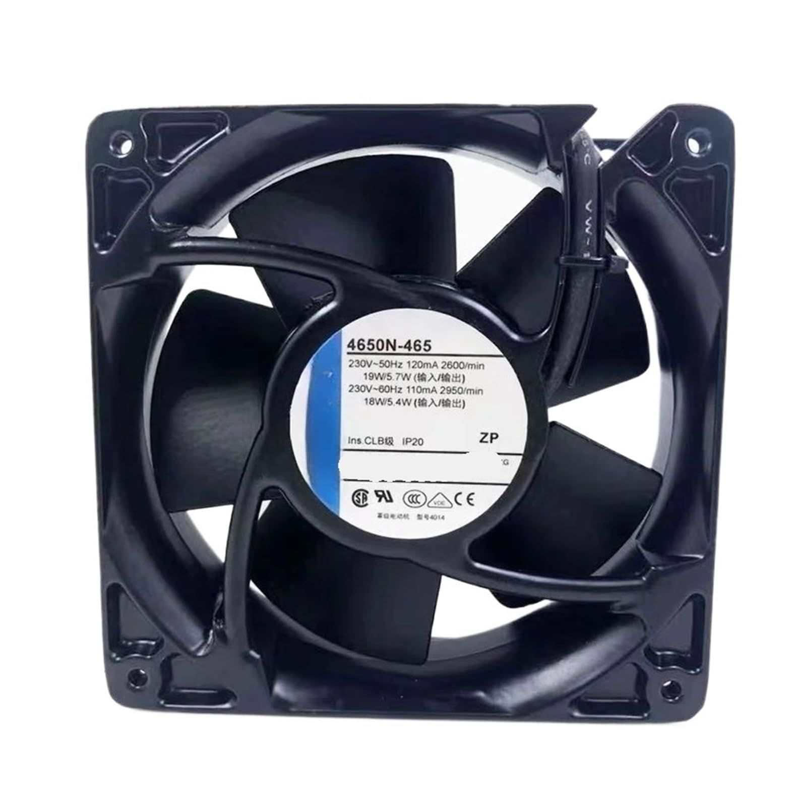 Ventilateur 12038 en métal AC 220V refroidissement intensif continu
