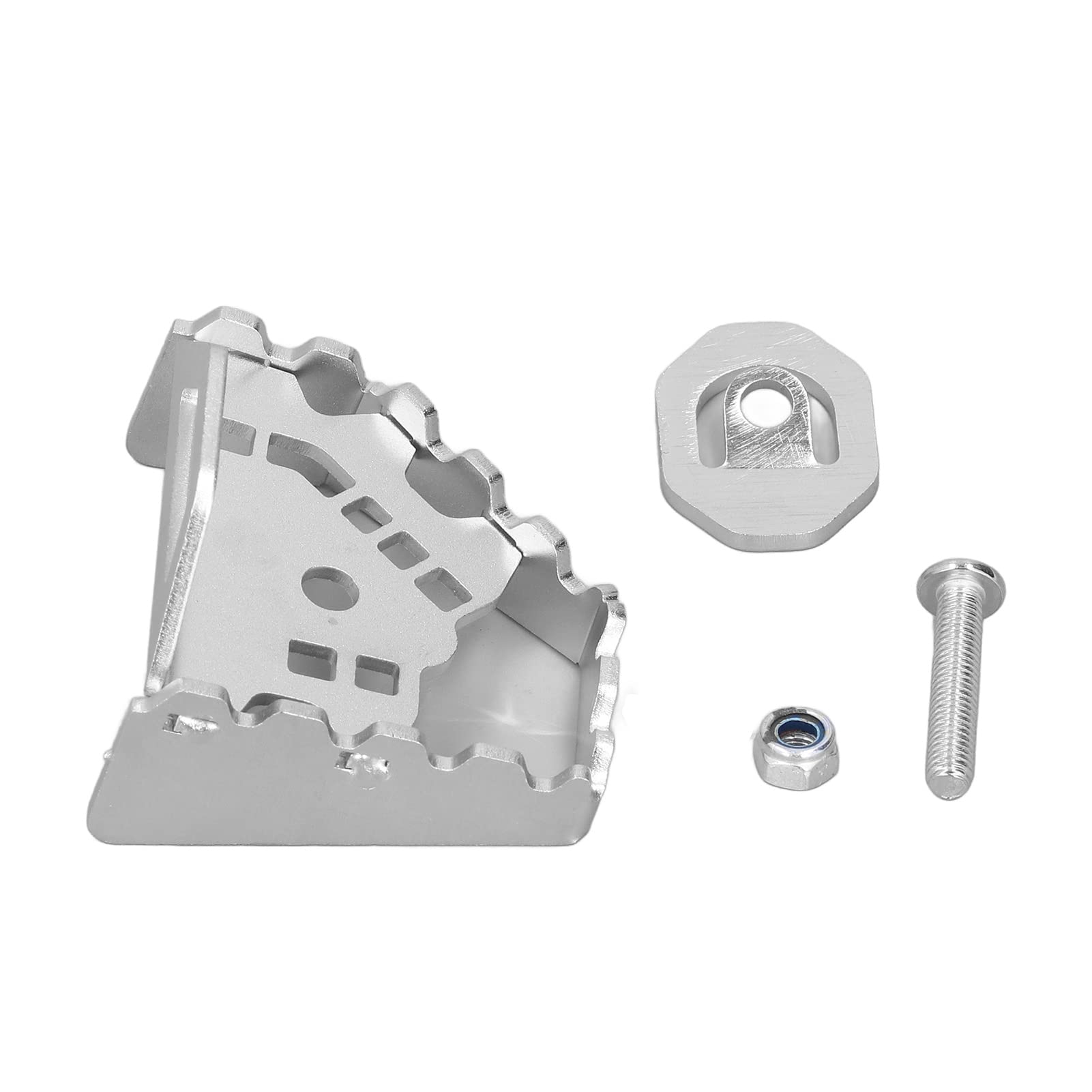BRRNOO Estensori Pedale, Estensione Pedale Freno Estensione Gas Freno Refitting Moto Leva di Ricambio per CRF1000L Africa Twin 14‑19 (SILVER)