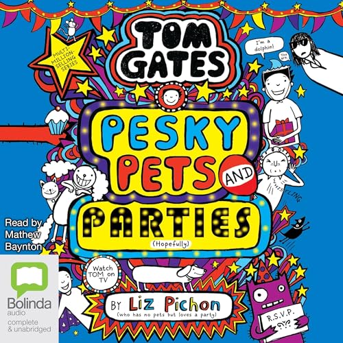Pesky Pets and Parties Audiolibro Por Liz Pichon arte de portada