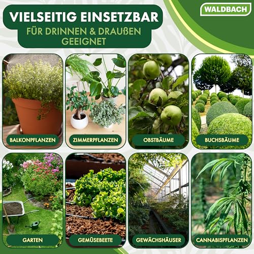 WALDBACH® Neemöl mit Emulgator [250ml] - Natürliches Neemöl für Pflanzen mit Sprühflasche und Messbecher - 25 Liter sprühfertige Mischung - Effektive Pflanzenpflege für Garten- & Zimmerpflanzen
