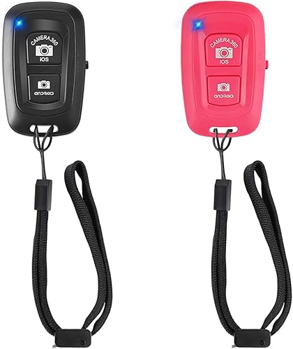 Miniatura 1 de Control remoto inalámbrico para cámara (paquete de 2), control remoto inalámbrico para teléfonos iPhone y Android, iPad, iPod, tableta, clicker para