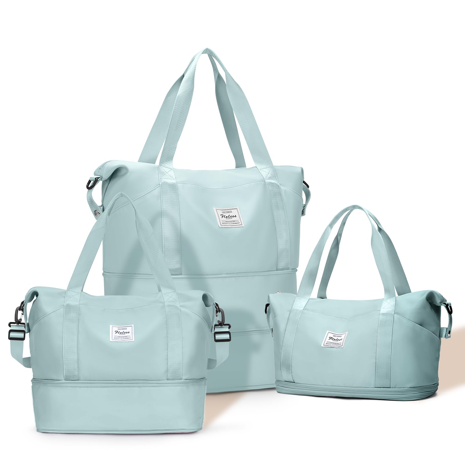 Expandable Travel Duffle Bag for Women Men, Large Gym Bag Travel Tote Bags, Waterproof Carry On Personal Item Bag Airline Approved, Overnight Workout