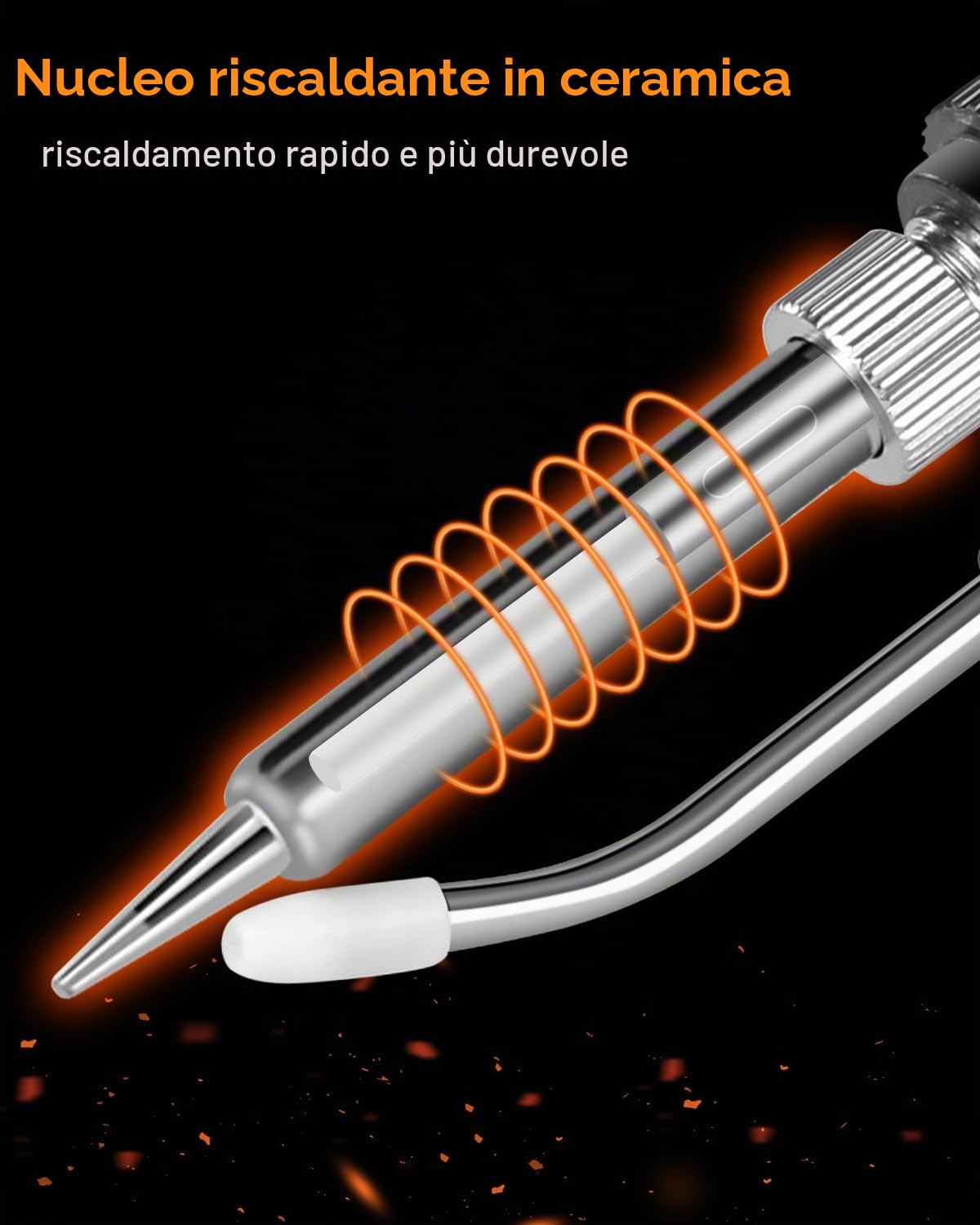 Kit Saldatore Pistola Saldatrice Automatica 80W 110V con Riscaldatore Ceramica, Kit di Saldatura a Riscaldamento Rapido 8 in 1 per Riparazioni e FAI DA TE