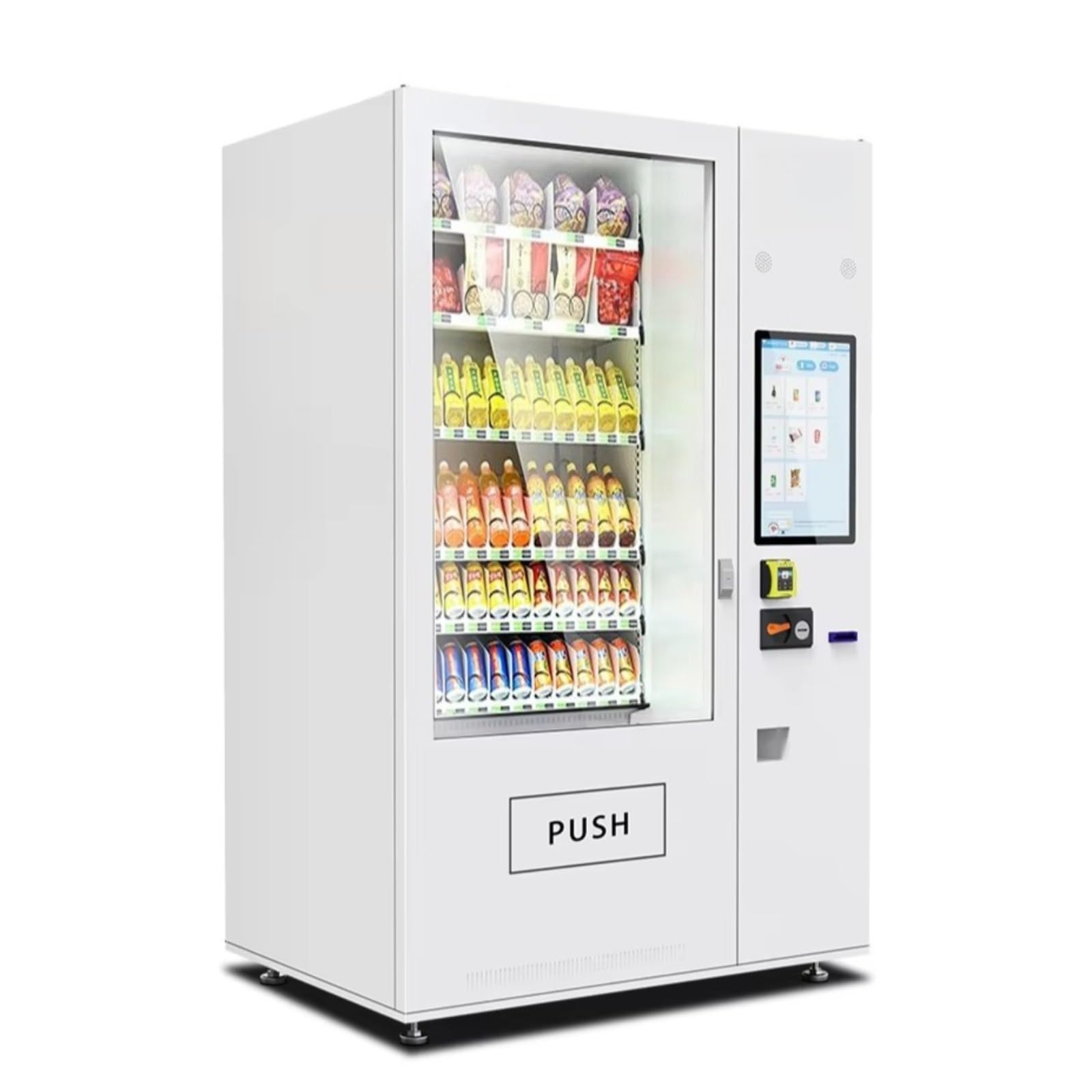 High-Capacity Snack Drink Vending Machine, 300+ Item Storage, with Efficient Refrigeration System and Anti-Theft Lock, for High-Traffic Commercial Areas