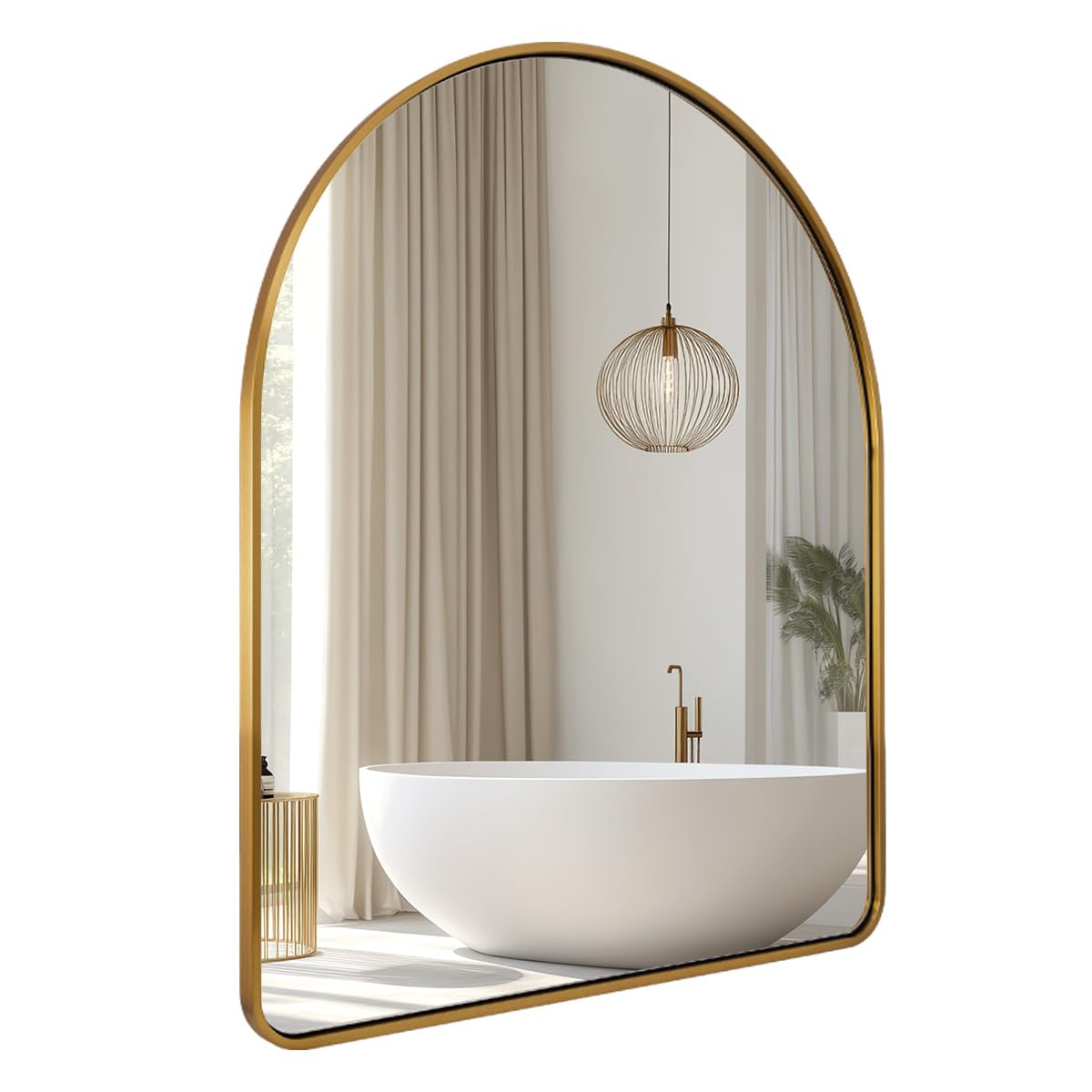 Photo 1 of ANDY STAR 36x40" Arched Mirror, Brushed Gold