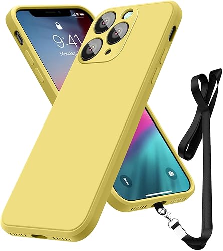 Miniatura 8 de HIYUUTTBS Funda compatible con iPhone 11 de 6.1 pulgadas, silicona líquida suave al tacto de cuerpo completo, correa de cordón para el cuello, funda