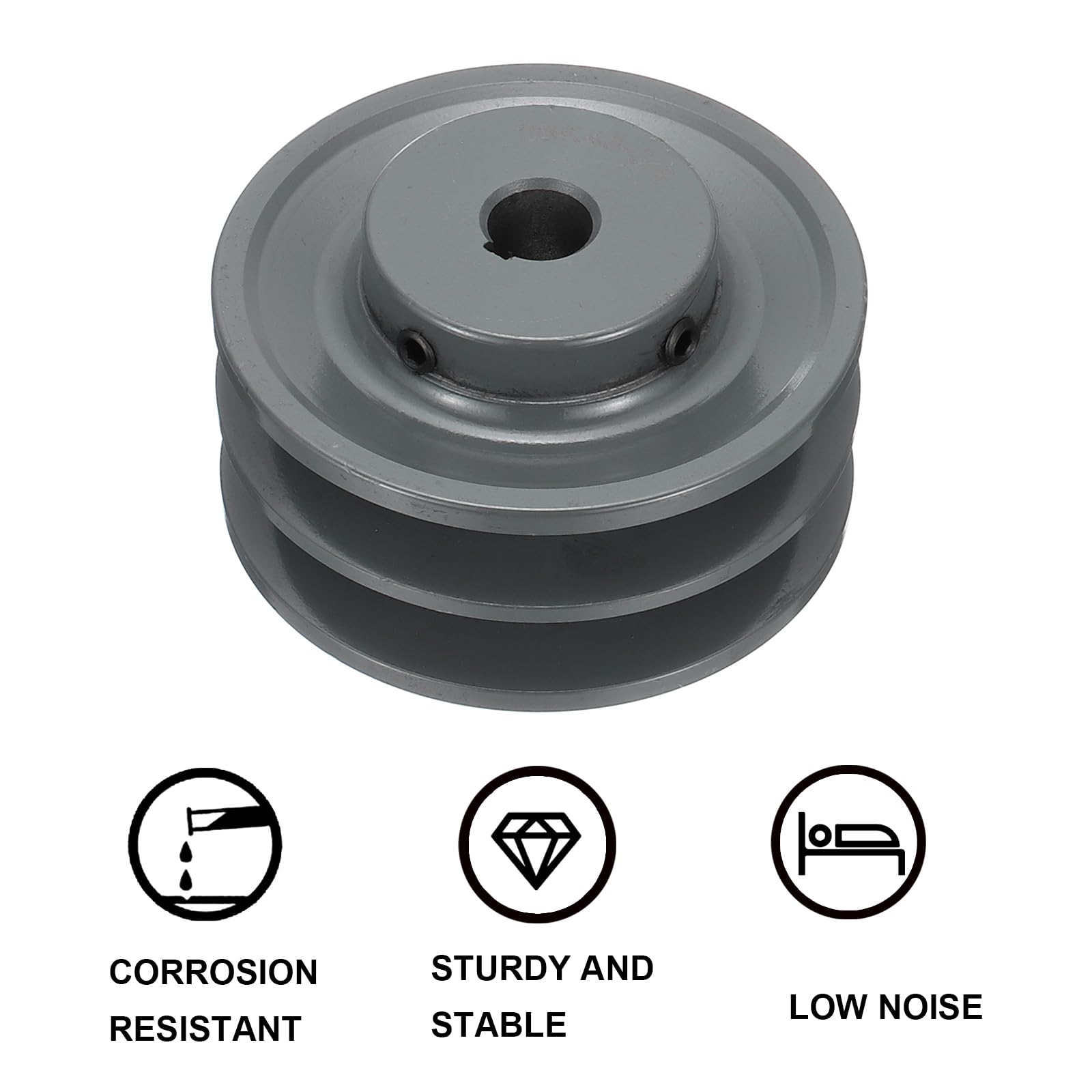 QUARKZMAN Puleggia A V 2BK40-5/8 Con Foro 5/8" Diametro Esterno 3.95" Doppia Gola Puleggia A Web Forata Su Misura Ghisa Sezione Cinghia Per Cinghia 3L O B