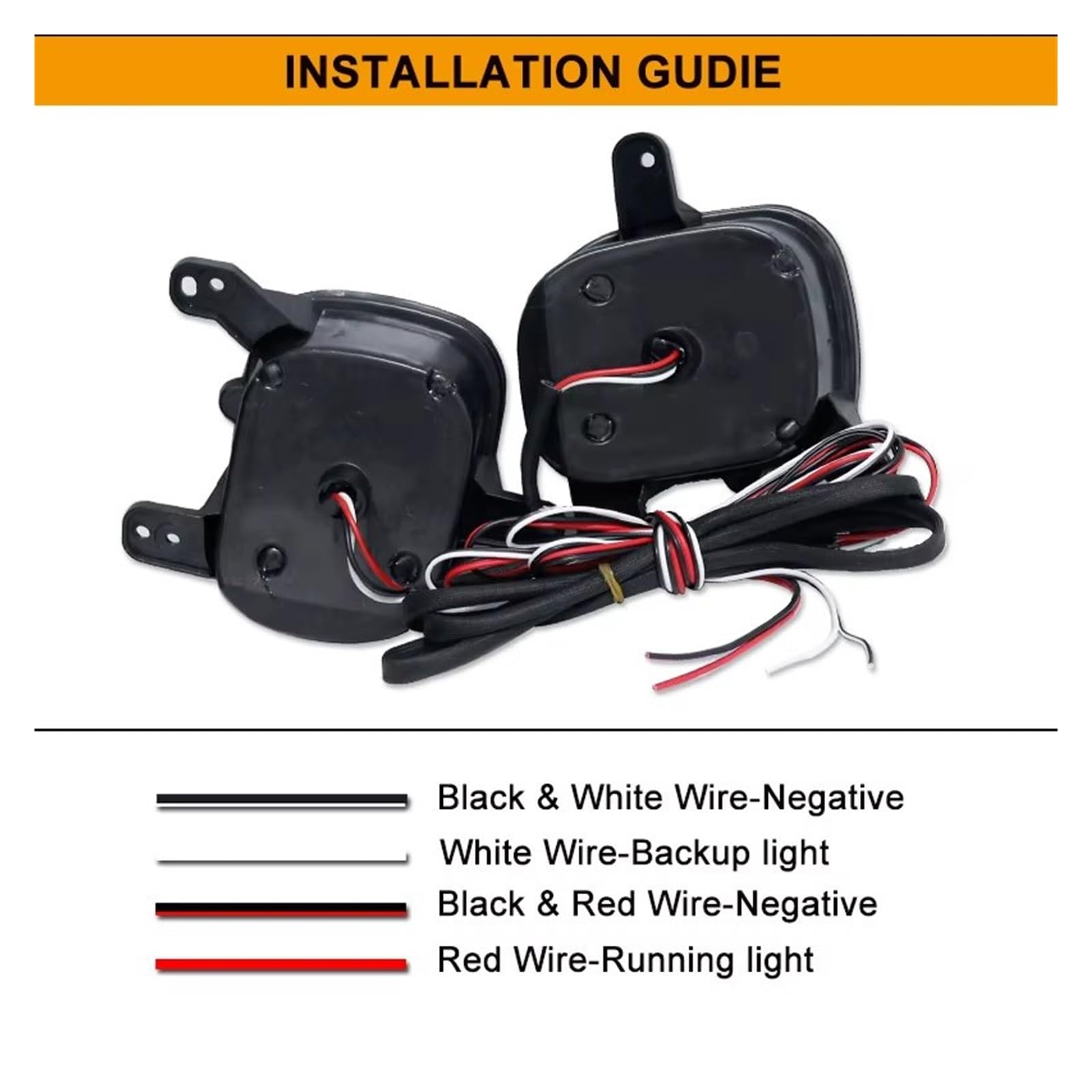 Generico Luce di retromarcia Per Jeep Per Renegade 2015-2018 Riflettore posteriore Fendinebbia e retromarcia bianca 2 pezzi Lampada paraurti senza lampadina Gruppi fanali posteriori(Smoked)