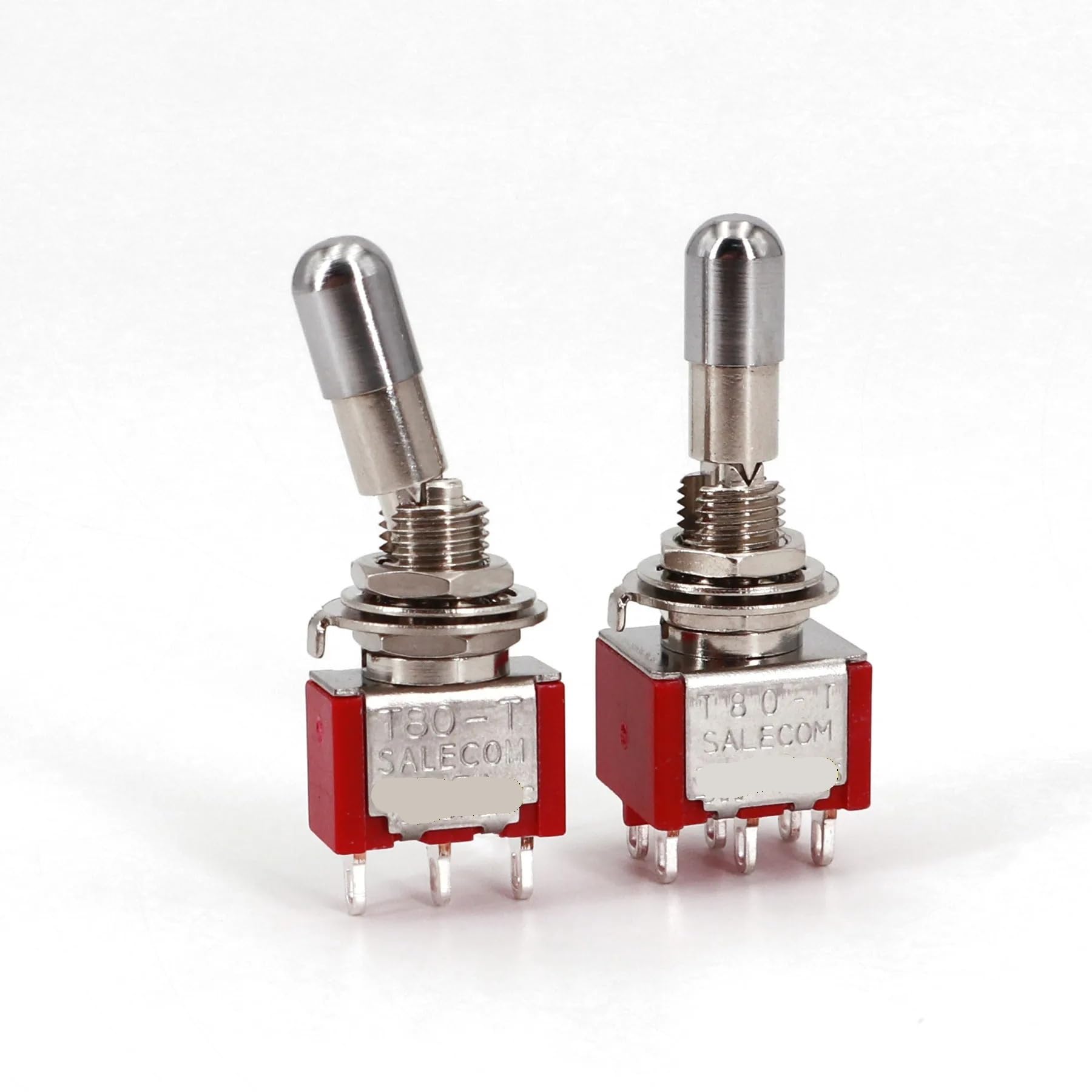 Miniinterruptor de palanca T80-T T8013-LKB de 6,35 mm para bloqueo en panel 4