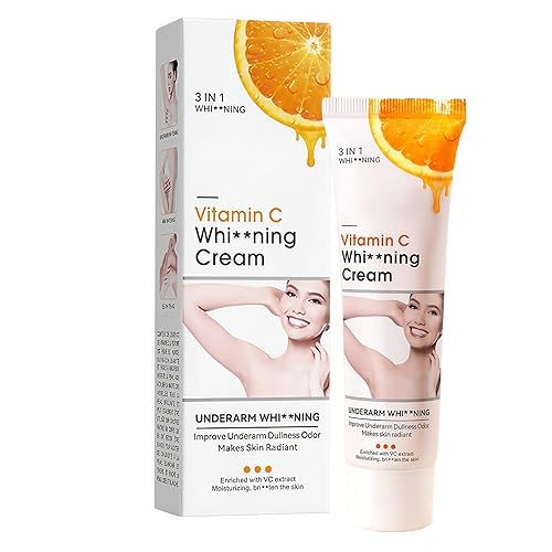 Q.Z.Art Crema facial y corporal con vitamina C Aclarante para Axilas, Zonas Íntimas y Manchas Corporales - 1.76 oz