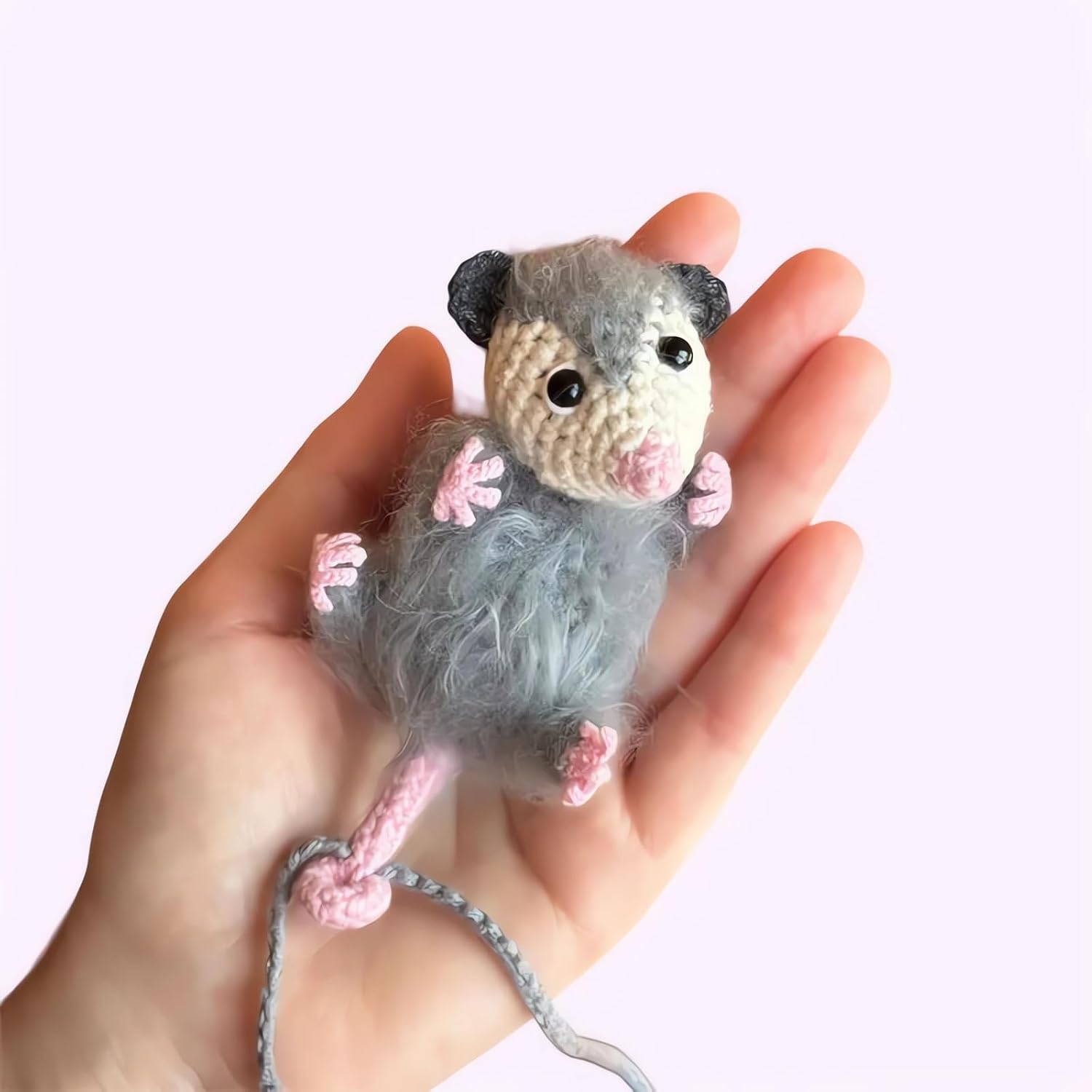 Possum Car Charm - 2024 New Opossum Gifts Rearview Mirror Accessory Swinging Car Ornament, Cute Mirror Aesthetic Decor Hanging Pendant Accessories, Cool Dashboard Decorations (Swing) image 4
