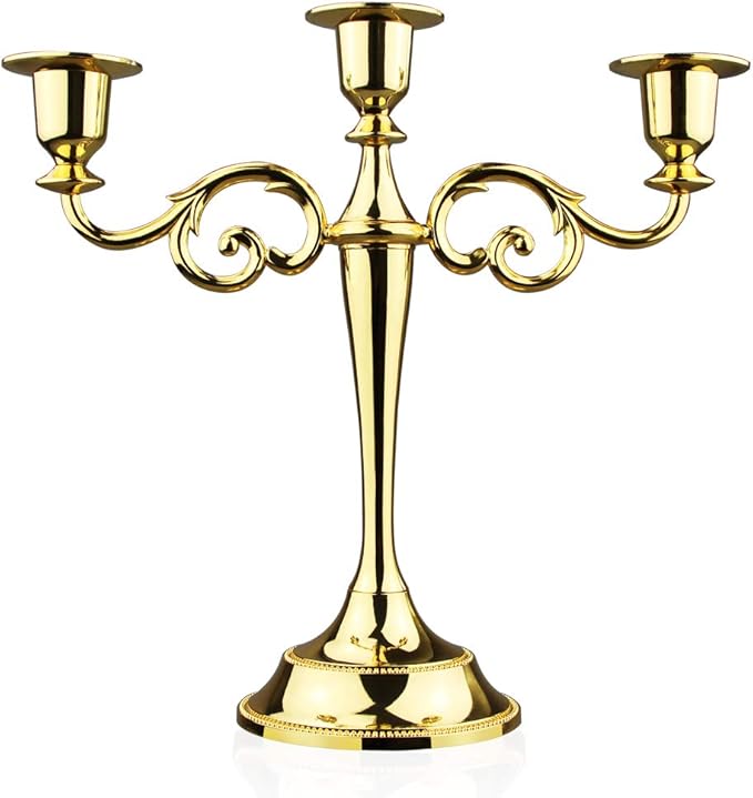 Viscacha 3 Candle Metal Candelabra Candlesticks Holder