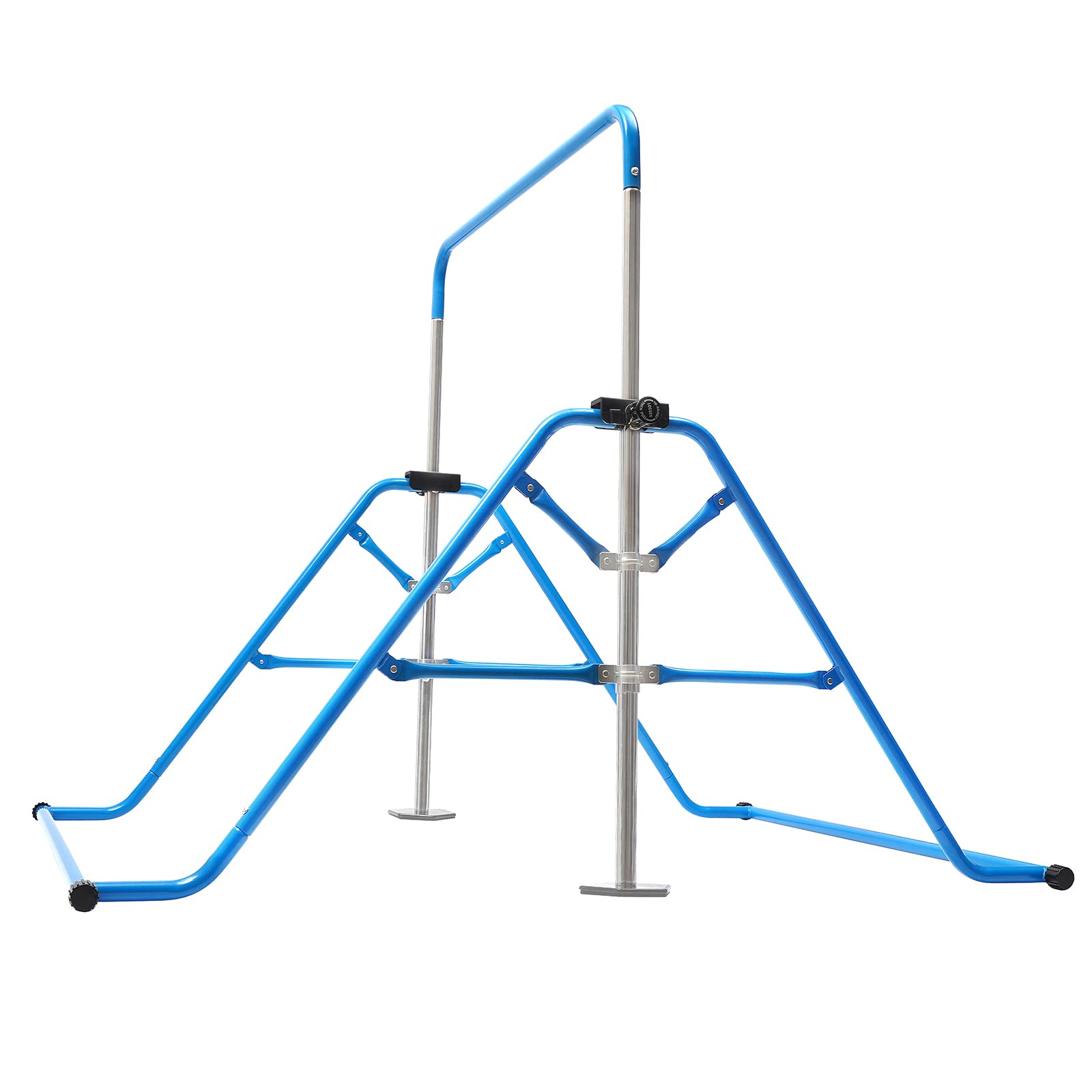 MBUYI Barra de gimnasia para niños con barra horizontal plegable ajustable, gimnasia para niños en interiores, sistema de estiramiento para el hogar, equipo de entrenamiento para el hogar, 220,5