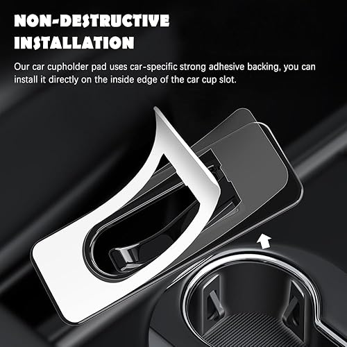 Miniatura 3 de Soporte para tazas de automóvil con adhesivo, portavasos para automóvil, estabilizador de silicona antivibraciones para almacenamiento de automóvil,