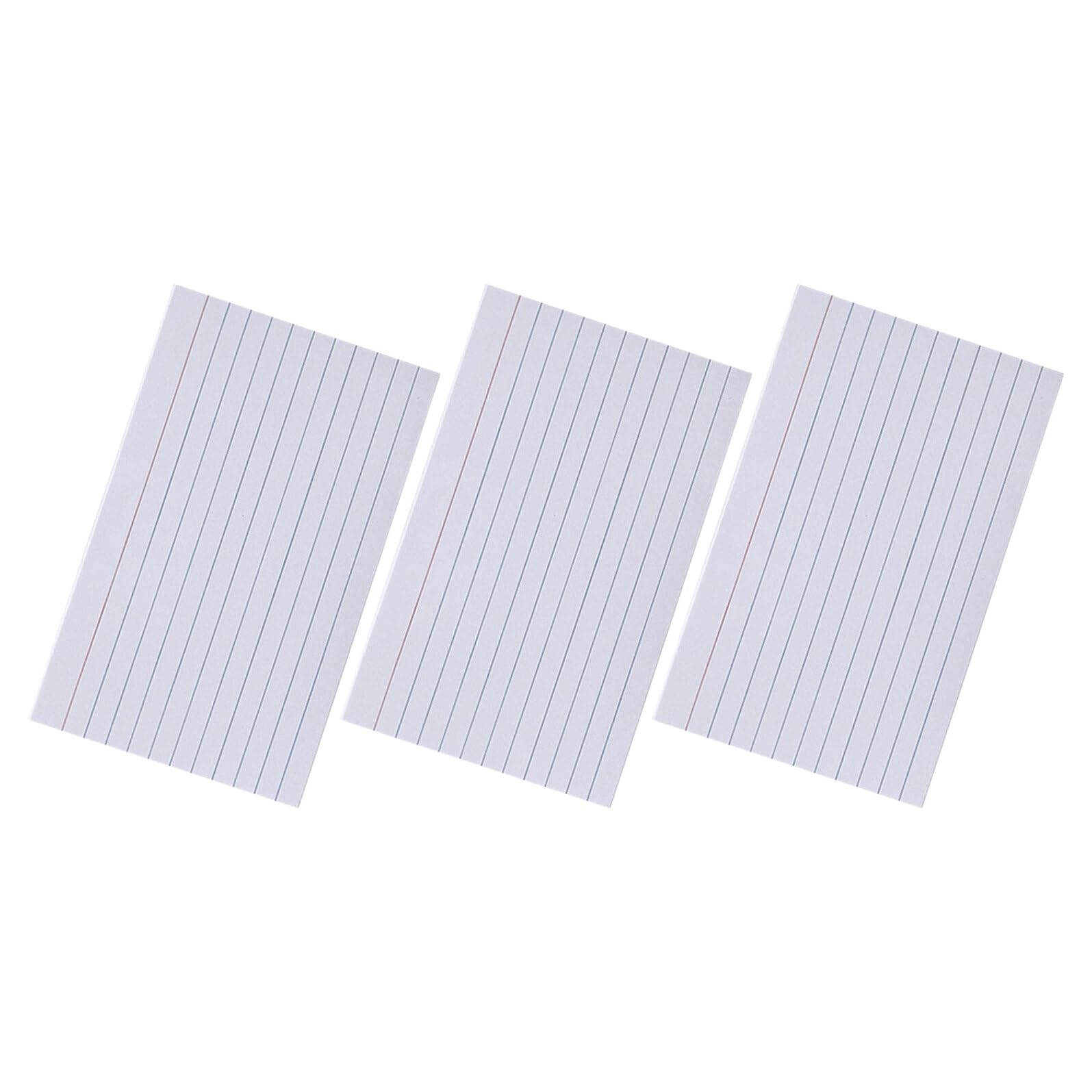 600 pièces Lot de Fiches Bristol Lignées Double Face Blanches Papier Note Lisse Cartes Flash Apprentissage Index Petites Cartes pour École et Bureau
