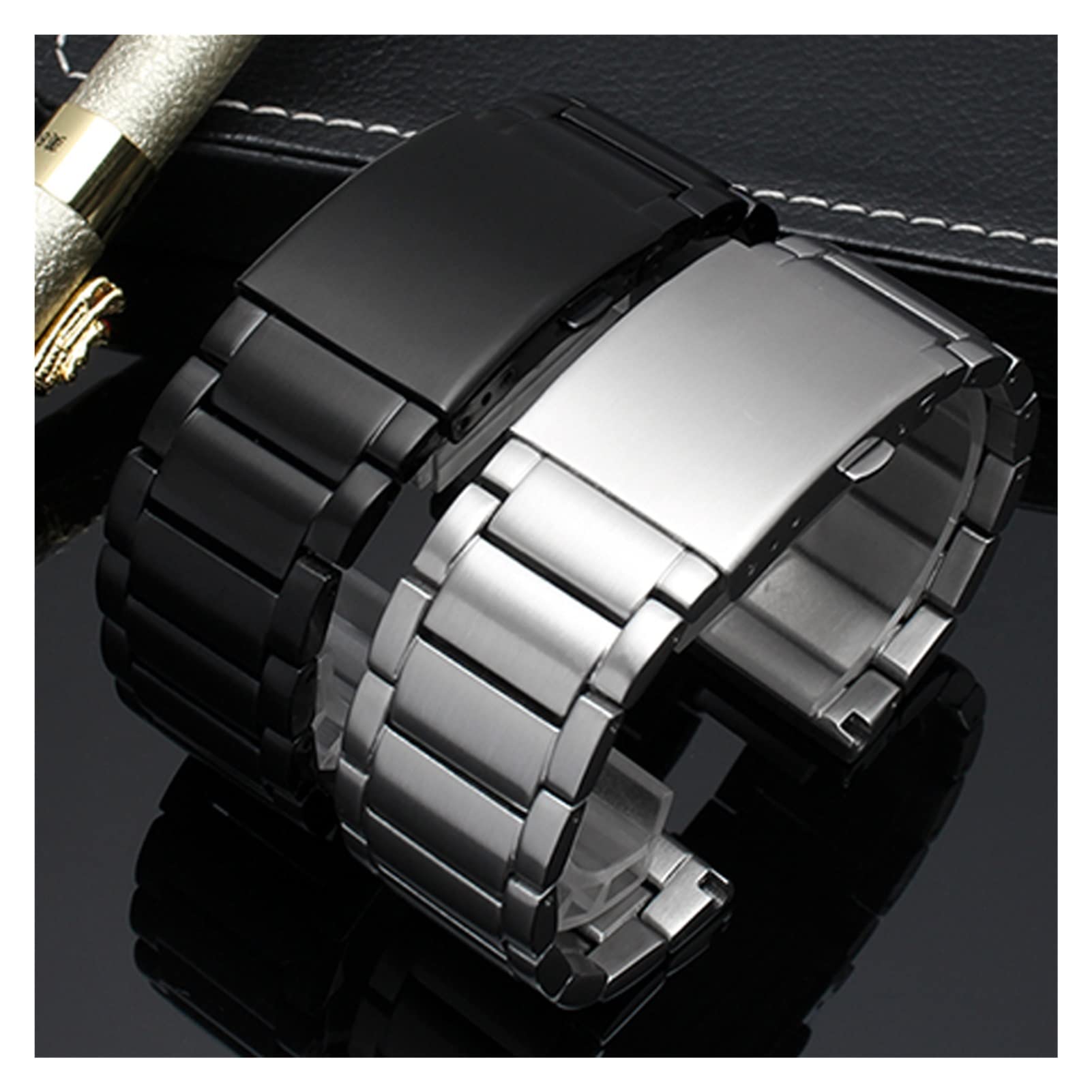 MENGKE 22mm 24mm 26mm 28mm 30mm cinturino in acciaio inox adatto for diesel for DZ4316 DZ7395 DZ7305. Bracciale da polso in metallo da uomo in metallo