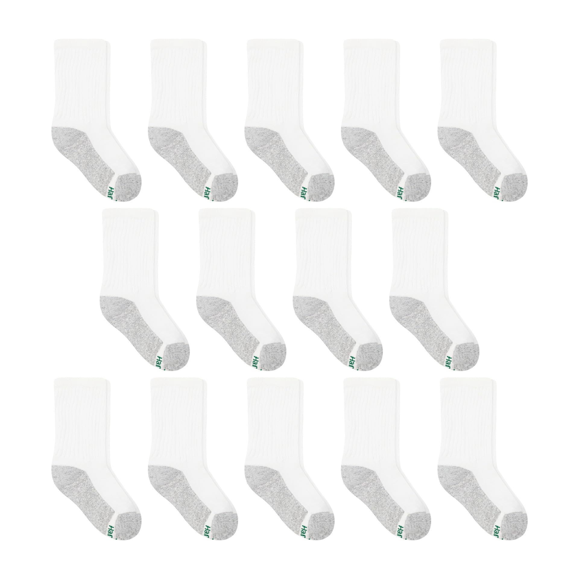 Hanes Calcetines para niños, 14 pares, calcetines de algodón elástico para niños, absorben la humedad, acolchados