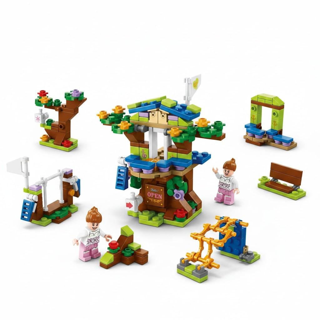 SKY LINE OCEAN 6-in-1 Tree House Building Block Set, 152+ PCS Nature-Themed Construction Kit, STEM Educational Toy for Kids, Creative Rebuild Play Set, 5-Year Structural Warranty-picture-12