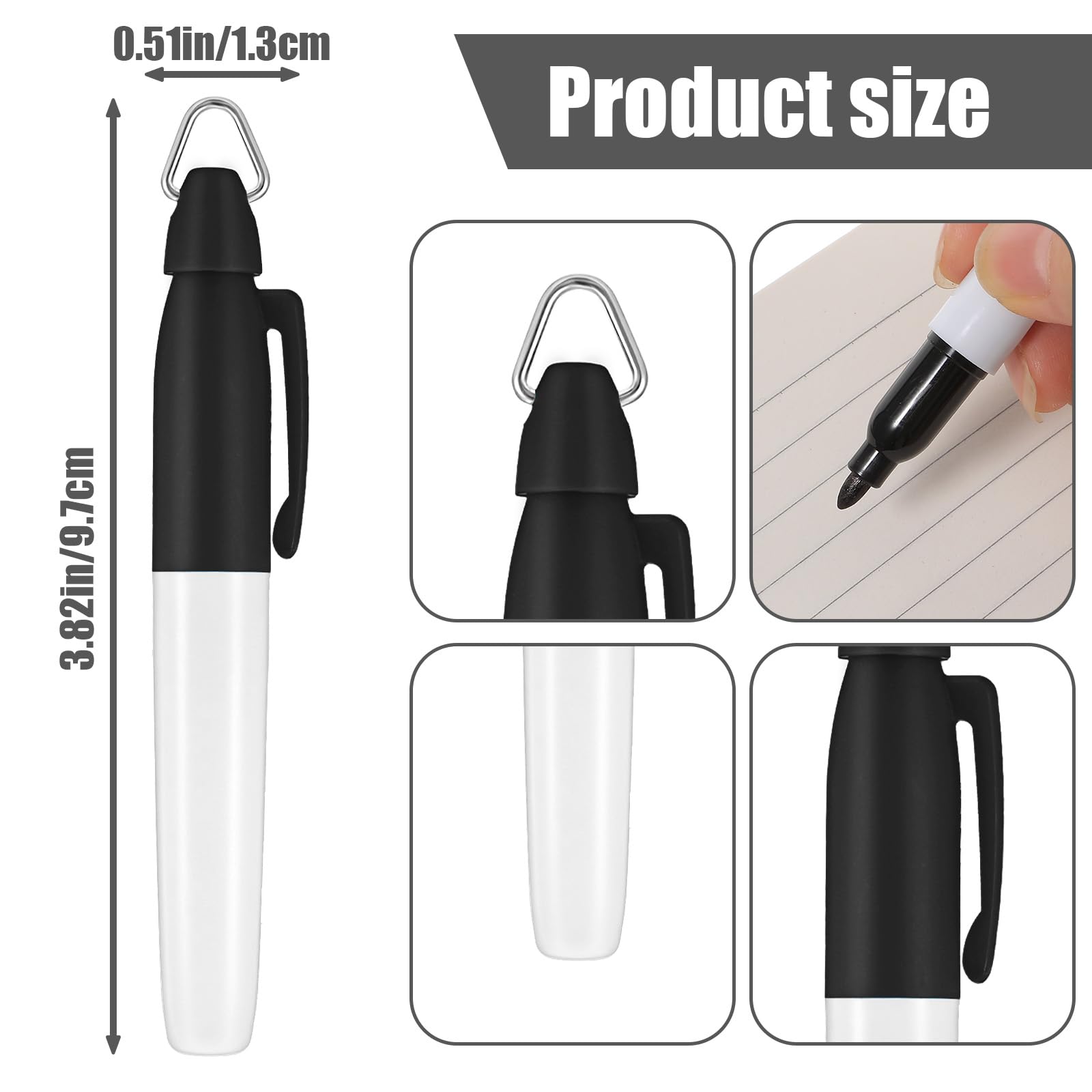 Kifmurase 100 mini marcadores permanentes con clips de llavero de golf para insignia de enfermeras, bolígrafos de tinta de punta media, marcador de borrado en seco, marcadores de insignia con llavero