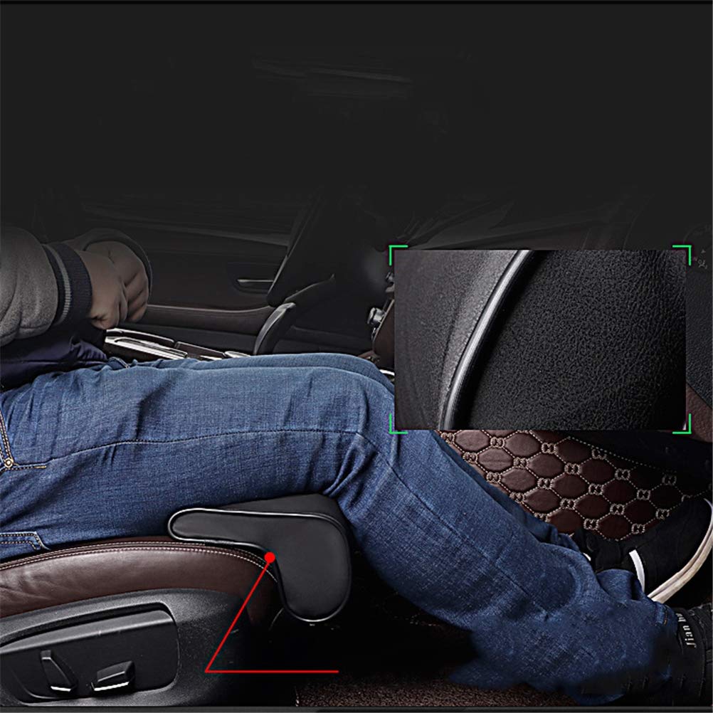 Universal Car Extended Sitzkissen mit Komfort-Beinstützkissen Leder Beinpolster Knieschoner Oberschenkel Unterstützung Innenraum Autozubehör