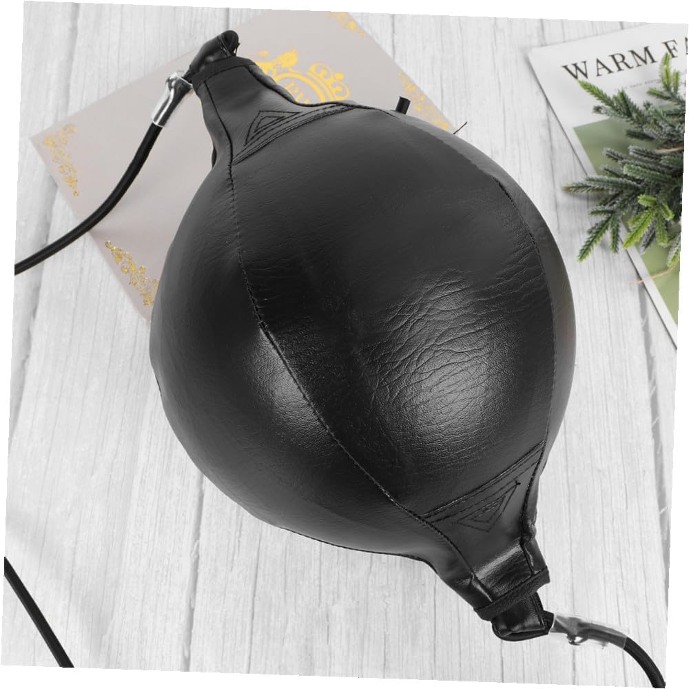 Professional Pear Shape Boxing Speed Bag for Agility Training Workout | PU Black Pull Cord Style, High Elasticity and Reinforced Seams, Creative Shape, Hanging Design