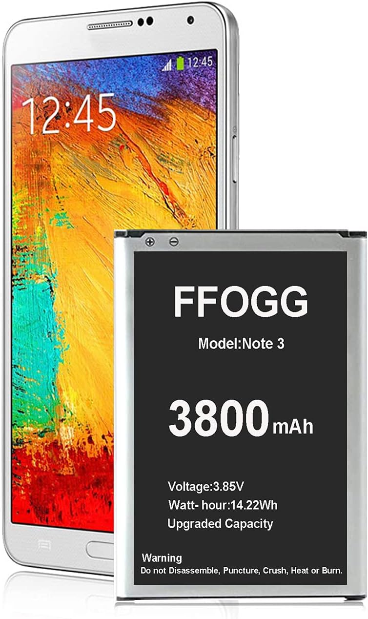 [3800mAh] Galaxy Note 3 Battery,Replacement Battery for Samsung Galaxy Note 3 N9000 N9005 N900A N900V N900P N900T