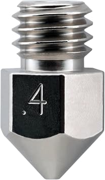 Microswiss MK8 Brass Plated Wear Resistant Nozzle MakerBot, CraftBot, Creality, CR10, Ender, Tevo Tornado .4mm