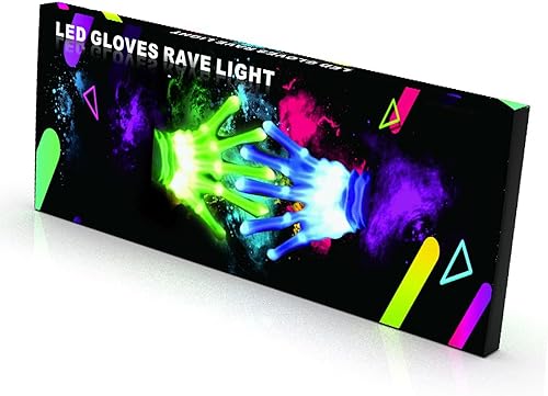 Miniatura 2 de Regalos geniales de 12 colores, guantes LED, juguetes para niños de 13 años en adelante, para niños, niñas, adultos, adolescentes, guantes