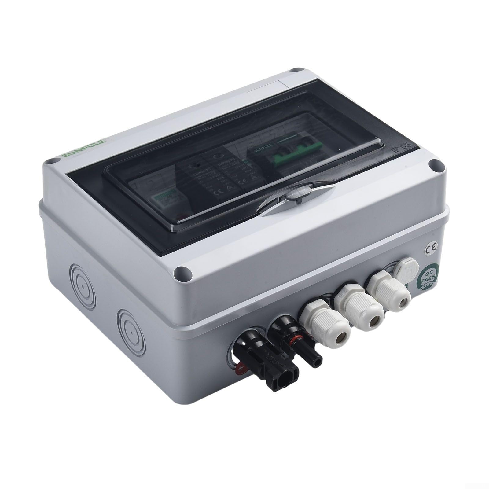 Oniissy IP65 impermeabile PV Combiner Box, 550V, 1 In 1 Out, Rilevamento in tempo reale, Lunga vita lavorativa,550V 1 In1 out 1 String Solare PV Combiner Box Protezione Impermeabile IP65