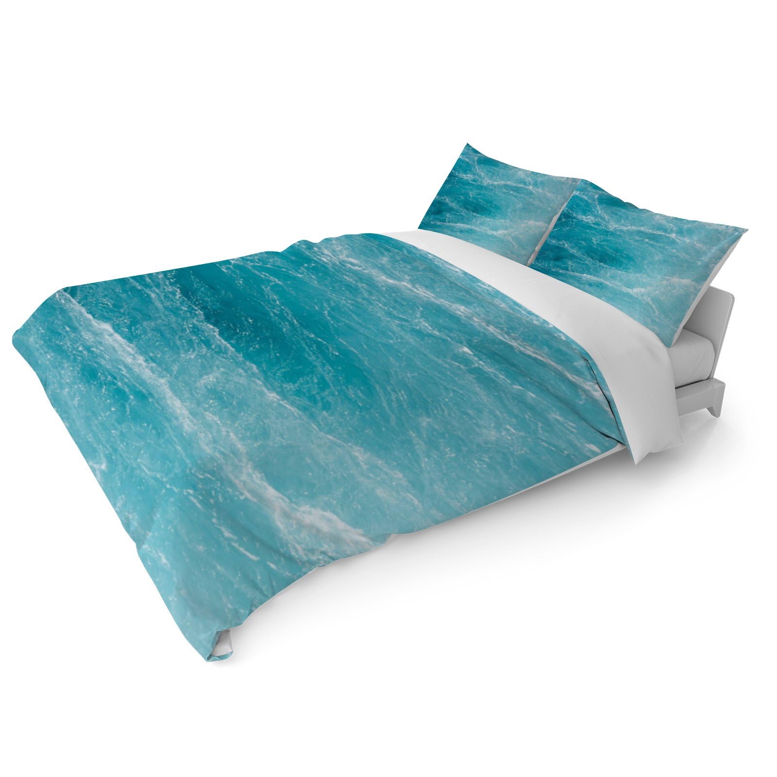 Bettwäsche Set 2-tlg Koralle Marmor - Deckenbezug 135x200 + Kissen 80x80 Mikrofaser