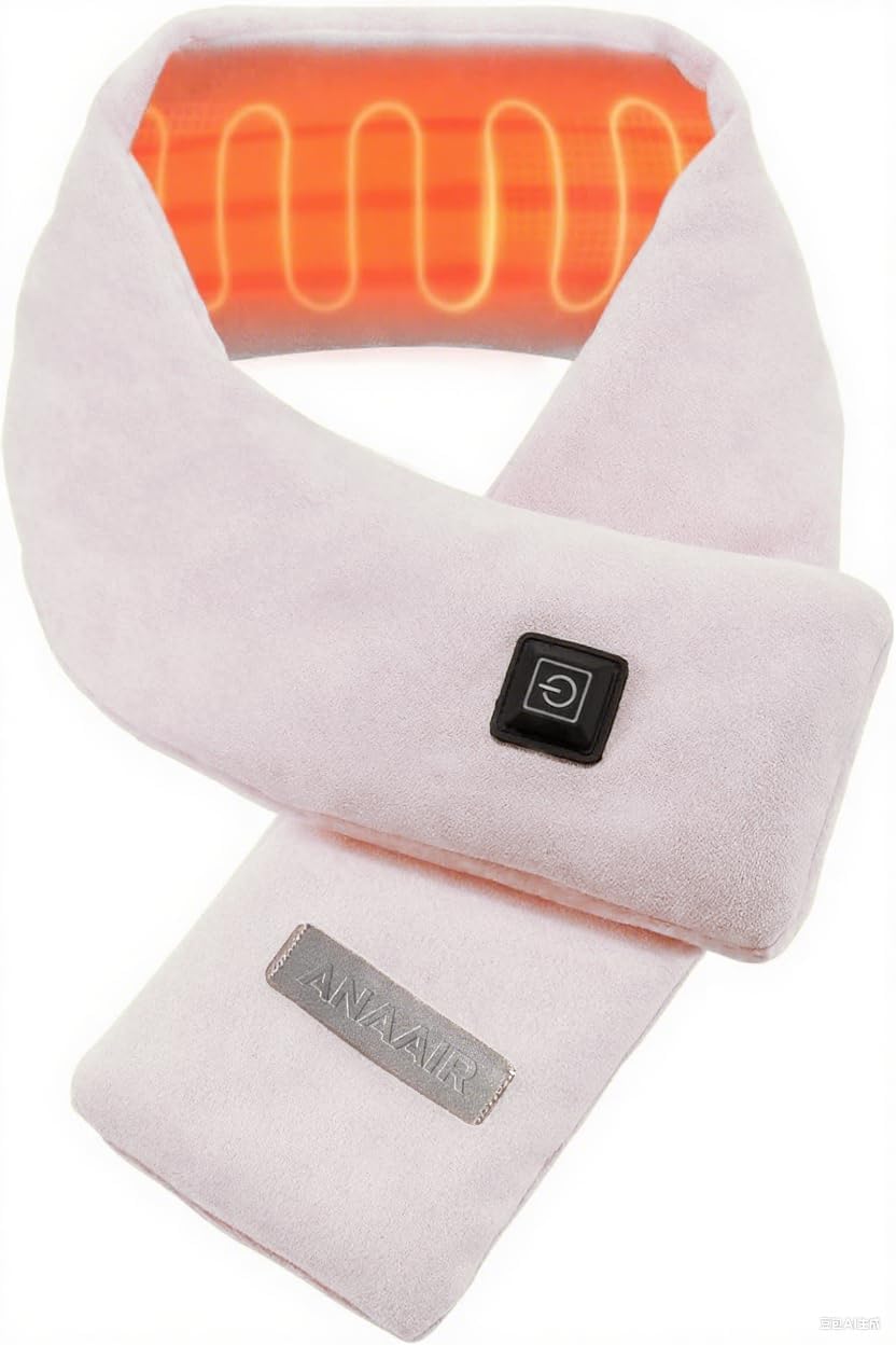 Neck Heating Pad, Electric Heated Scarf with 5000mAh Power Bank, Cordless Neck Warmer for Pain Relief