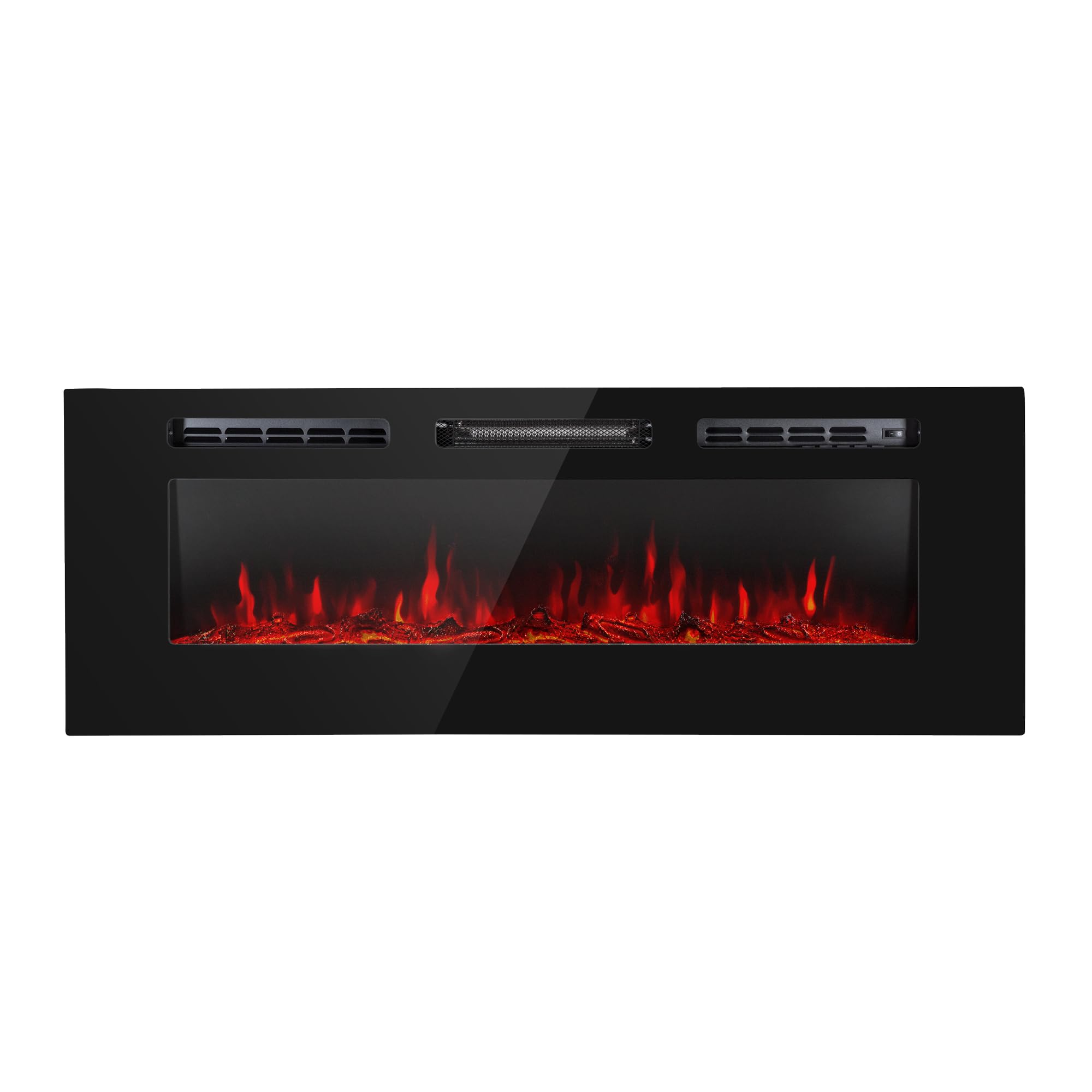Klarstein Elektrokamin, Elektro Heizungen für Wohnzimmer & Innenräume, Elektrischer Kamin mit LED Flammen, Kamin mit Fernbedienung, Heizlüfter Timer, Einstellbarer Thermostat, Heizung 1800 W